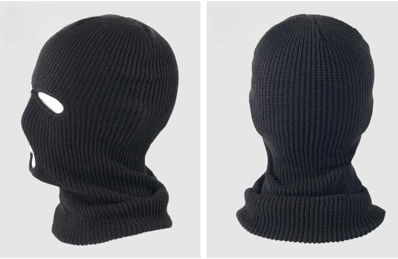 Winter Childrens Warm Face Mask Headgear Skiing Cold-Proof Mask Childrens Three-Hole Two-Hole Knitted Hat