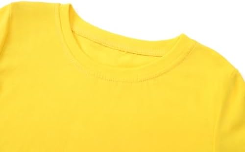 WinZero Kid's Cotton T-Shirt Crew Neck Girls Boys T Shirts Summer Short School Tee Tops For Children 5-13 Years 2 Pack