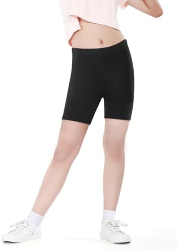 Witwot 3 Pack Girls Cycling Shorts Cotton Short For Teens Kids Dance Bike 5-14 Years