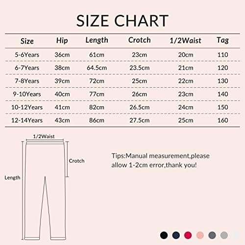 Witwot 3 Pack Girls Leggings Full Length Kids School Cotton Pant Trouser 5-14 Years