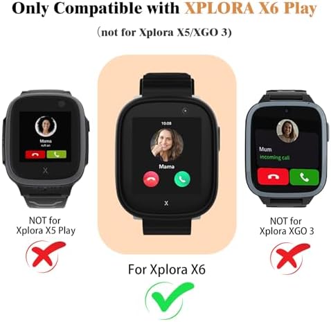 Wizvv Pack Of 2 Children's Scrunchie Bracelets Compatible With Xplora X6 Comfortable Breathable Elastic Replacement Wristbands For Xplora X6 Play For Girls And Boys