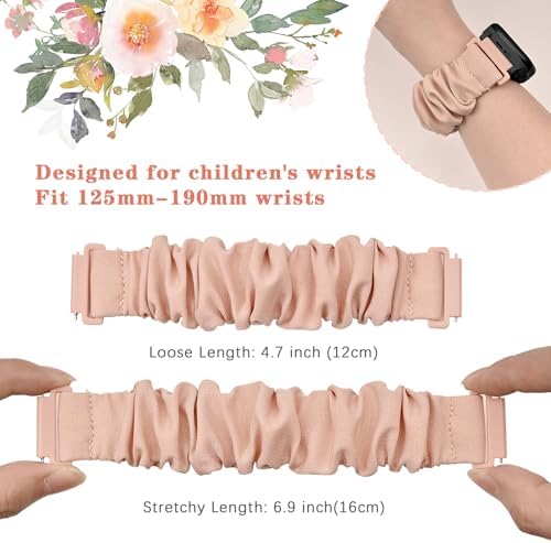 Wizvv Pack Of 2 Children's Scrunchie Bracelets Compatible With Xplora X6 Comfortable Breathable Elastic Replacement Wristbands For Xplora X6 Play For Girls And Boys