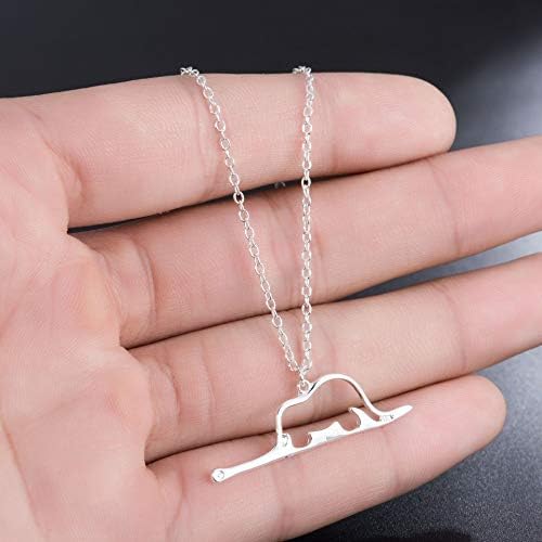 WLLAY Little Prince Elephant Necklace Elephant In A Snake Charm Necklace (Silver)