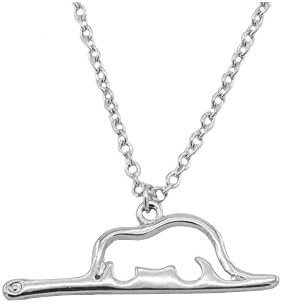WLLAY Little Prince Elephant Necklace Elephant in a Snake Charm Necklace (Silver)