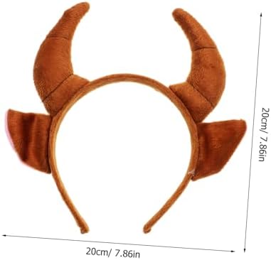 WOFASHPURET Beast Horns Headband Costume Horn Headband Buffalo Hat Unique Animal Headwear For Halloween