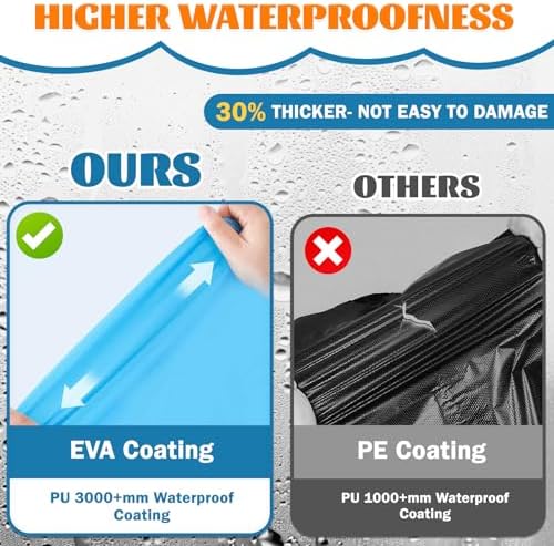 WOHSEROM 2 Pack Rain Ponchos For Kids Reusable Thickened EVA Travel Raincoat Jacket With Hoods And Sleeves Lightweight Capes Ponchos For Boys And Girls Outdoor Camping Travel