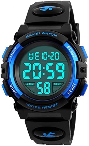 WONOLO Kids Watch Boys Watch for 6-15 Year Old Boys Digital Sport Outdoor Multifunctional Chronograph LED 50 M Waterproof Alarm Calendar Analog Watch for Children with Silicone Band
