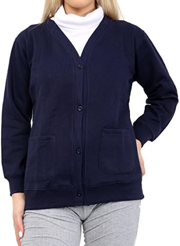 WOOD QUAIL Girls School Cardigan (Pack Of 2) Kids Button Cardigan Button Fleece Schoolwear Kids Uniform Sweatshirts UK Size 5-13 Years