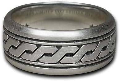 Woven Band Ring Wheat Braided Style Cuban Link Chain Anti-Stress Spinner Silver Jewelry Knitted Pattern Comfort Fit Excellent Quality Accessories gift