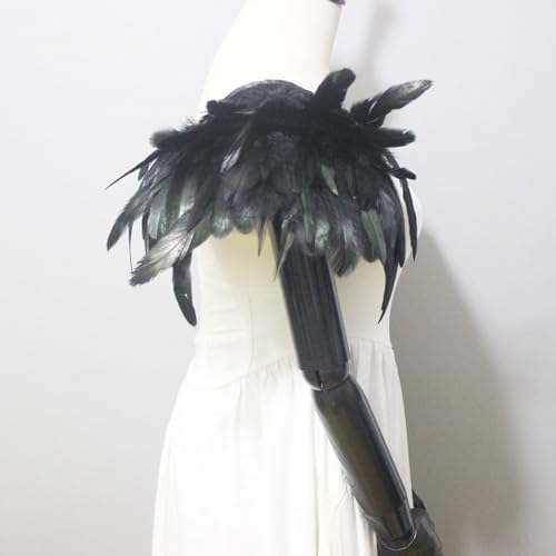 WYLZLKX Epaulet Shoulder Pads Feather Epaulet Shoulder Jewelry Shoulder Board For Drama Play Costume Elegant Wing