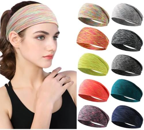 Wyy 6pcs Sports Headband Women Headband Man Headband Hair Band For Teenagers Women Man Non Slip Wicking Stretchy Head Band For Sports Yoga Dancing Running Cycling (pink)