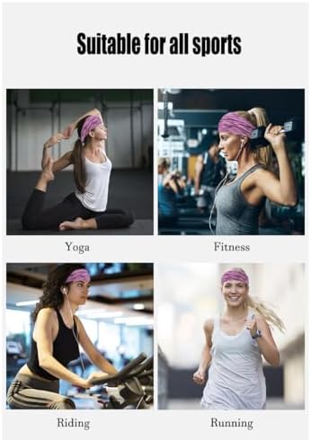 Wyy 6pcs Sports Headband Women Headband Man Headband Hair Band For Teenagers Women Man Non Slip Wicking Stretchy Head Band For Sports Yoga Dancing Running Cycling (gray)