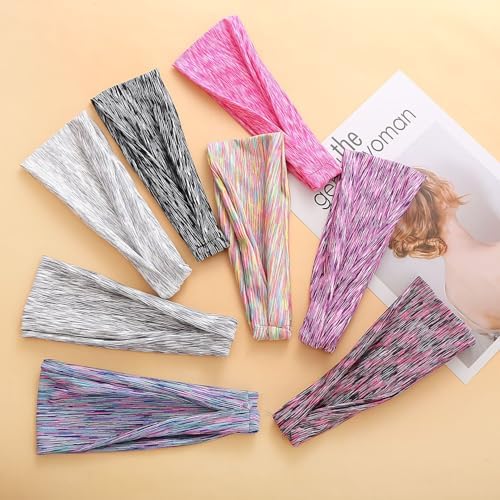 Wyy 6pcs Sports Headband Women Headband Man Headband Hair Band For Teenagers Women Man Non Slip Wicking Stretchy Head Band For Sports Yoga Dancing Running Cycling (gray)