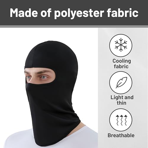 Xanthelle Storm Hood 6 Pack Motorcycle Balaclava Ski Mask For Summer And Winter Storm Mask Motorcycle Ski Mask Black Mask
