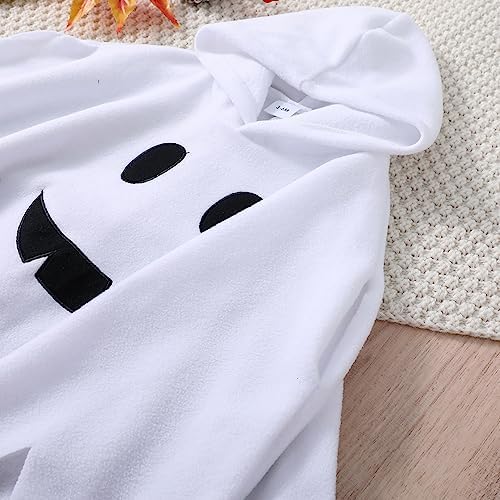 Xeadoffubio 2Pcs Toddler Girls Boys Halloween Costume Halloween Ghost Outfits Cape Cloaks Ghost Print Cloak Hoodies And Long Pants Halloween Clothes Set