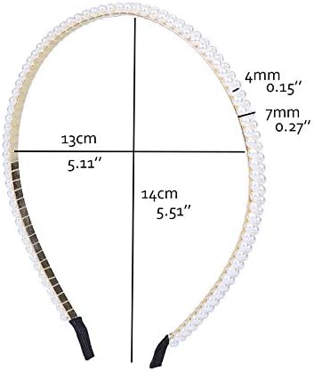 Xiang Ru Pearl Headbands For Women - 1pc Elegant Bling Hair Hoop Hairband Accessories For Womens Girls Wedding Birthday Valentines Day