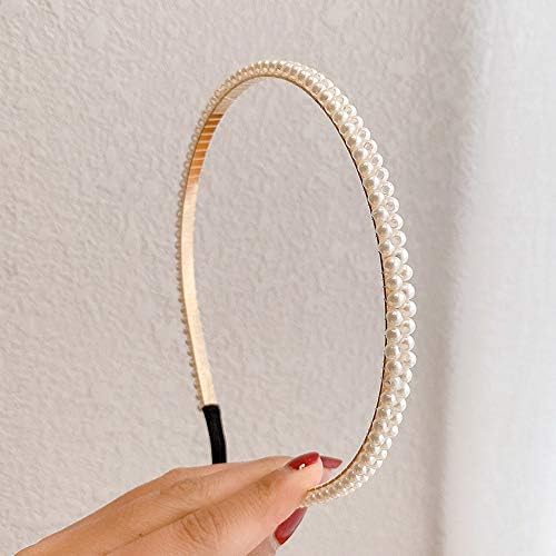 Xiang Ru Pearl Headbands For Women - 1pc Elegant Bling Hair Hoop Hairband Accessories For Womens Girls Wedding Birthday Valentines Day