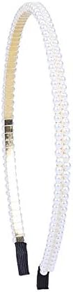 Xiang Ru Pearl Headbands for Women - 1pc Elegant Bling Hair Hoop Hairband Accessories for Womens Girls Wedding Birthday Valentines Day