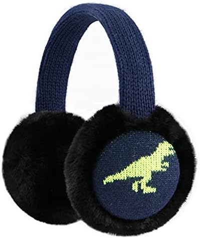 XIAOHAWANG Kids Boy Warm Earmuffs for Children Girl Winter Ear Muffs Cold Weather Ear Warmer B-navy Green One Size