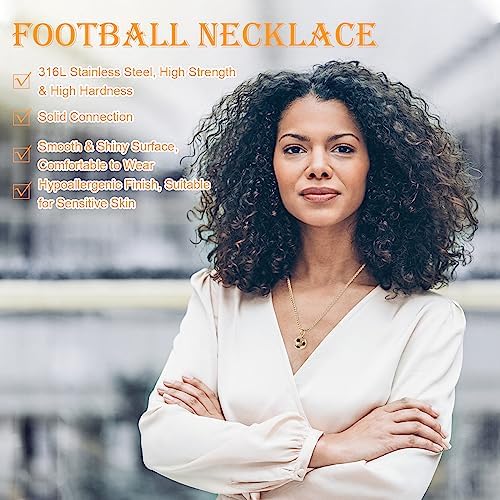 Xinjieda Football Pendant Boys Gift Necklace - Stainless Steel - Soccer Team Gift