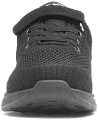 XL Kids Black Mesh Easy Fasten Trainer