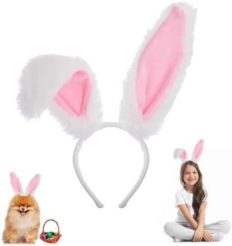XNBTFK Bunny Ears Hairbands Cute Easter Plush Rabbit Ears Headband Cosplay Costume Fancy Dress Up Accessories Hair Styling Party Favor Decoration for Easter Party Favor Costume Decoration