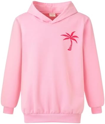 Xpialong Gifts Pink Hoodie Palm Boys Girls Pullovers Hoodies Children's Tops Jumper