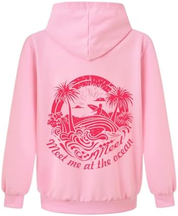 Xpialong Gifts Pink Hoodie Palm Boys Girls Pullovers Hoodies Children's Tops Jumper