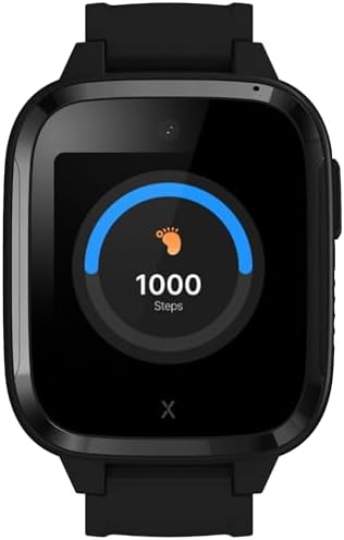 XPLORA Kidzi - Watch Phone For Children 4G - Calls Messages Kids School Mode SOS Function GPS Location Camera And Pedometer - Including 3 Months Free Subscription (BLACK)