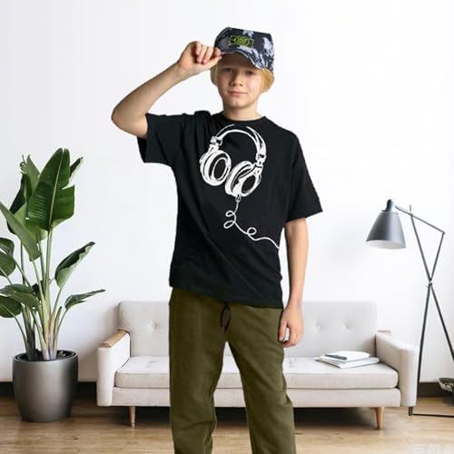 Xumplo Boys 2 Piece Outfits Kids Short Sleeve T-shirt And Trousers Clothes Set Tween Boy Tracksuit Clothing 5-12Y