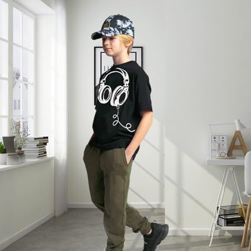 Xumplo Boys 2 Piece Outfits Kids Short Sleeve T-shirt And Trousers Clothes Set Tween Boy Tracksuit Clothing 5-12Y