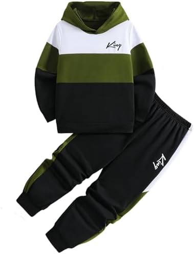 Xumplo Boys Outfits Toddler Boy 2 Piece Hoodie Trousers Clothing Sets Kids Long Sleeve Clothes Set Tracksuits