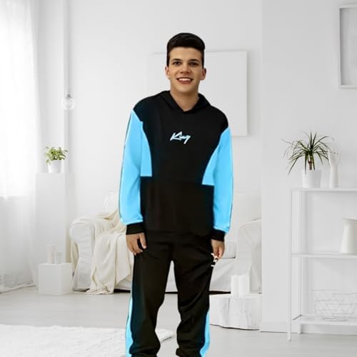 Xumplo Boys Tracksuit Kids Hoodie Tops And Jogger Outfits Teen Boys Casual Clothes Set 2 Piece Clothing 5-14Y