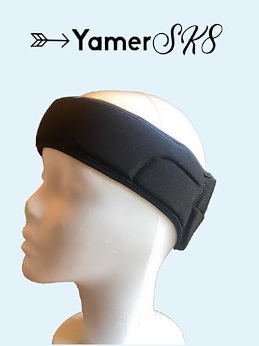 YamerSK8 Padded Headband For Figure Skating Black (Large)
