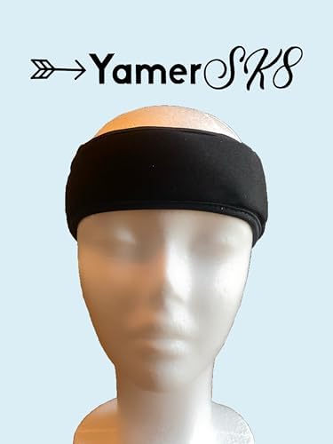 YamerSK8 Padded Headband For Figure Skating Black (Large)