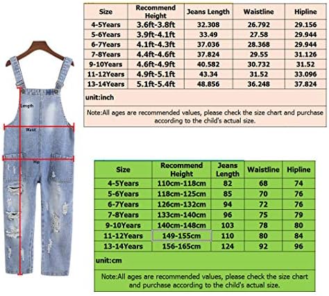 Yao 3-14Years Girls Jumpsuit&Rompers Big Kid Bib Overalls Blue Adjustable Belts Denim Color Changeable Sequin Pants