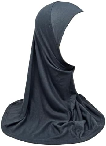 Yaqeen Girls cotton Hijab instant headscarf viscose plain Amira readymade pull on kids scarf school scarf ideal for any occassion school/nursery/madrassah/mosque/Ramadan/Eid
