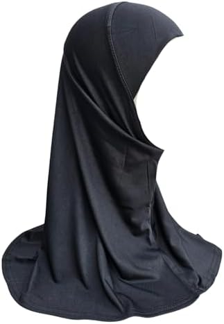 Yaqeen Girls instant headscarf hijab plain al Amira readymade pull on scarf ideal for any occassion school/nursery