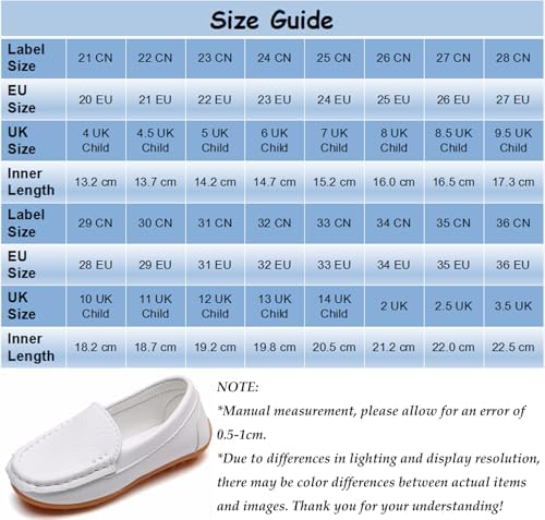 Yeeteepot Kids Leather Loafers Boys Girls Slip On Moccasins Anti-Slip Boat Shoes Casual Dress Shoes Flat Breathable Oxford Shoes