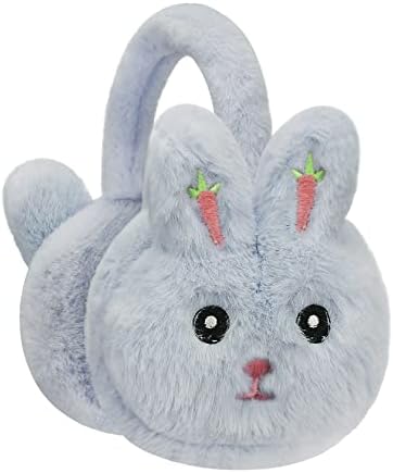 YJZQ Kids' Girls' Lovely Plush Earmuff Thermal Ear Cover With Glittering Rabbit Ears Soft Velvet Ear Muff Warmer Wrap Winter for Children