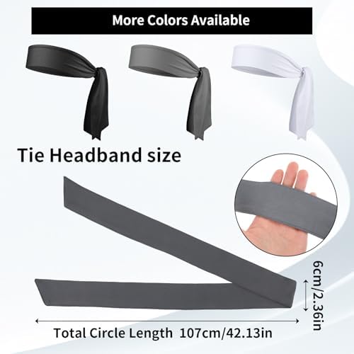 Ymapinc 3pcs Sport Headbands For Men Women Elastic Breathable Workout Head Band Sweat Bands For Cycling Running Yoga Hiking Basketball Tennis Gymnastics Fitness Black White Dark Grey