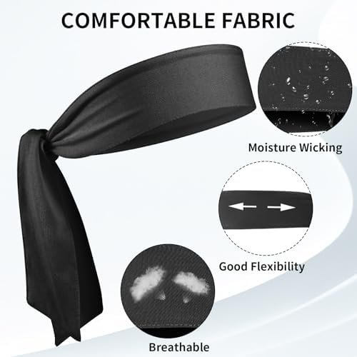 Ymapinc 3pcs Sport Headbands For Men Women Elastic Breathable Workout Head Band Sweat Bands For Cycling Running Yoga Hiking Basketball Tennis Gymnastics Fitness Black White Dark Grey