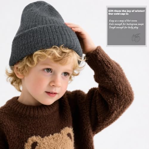 YMYDYFC Baby Beanie Hat Winter Hats Toddler Warm Caps Beanie Winter Cap Kids Winter Hats Boy Girl Newborn Unisex Ski Hat Knit For Outdoor Sports Aged 1-6 Years Infant Children