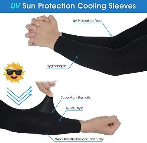 Yolev 2 Pairs Arm Sleeves For Kids UV Sun Protection Sleeves Compression Sleeves For Boys Girls