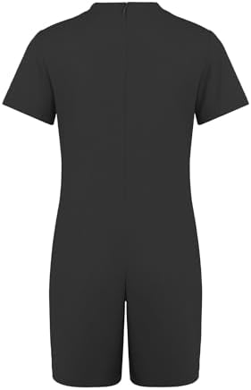 YOOJIA Kids Girls Boys Special Needs Adaptive Clothing Anti-Strip Romper Solid Color One-Piece Jumpsuit Onesies Bodysuit