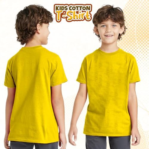 Youngly Value Weight Unisex Kids Original 100% Cotton T-Shirt