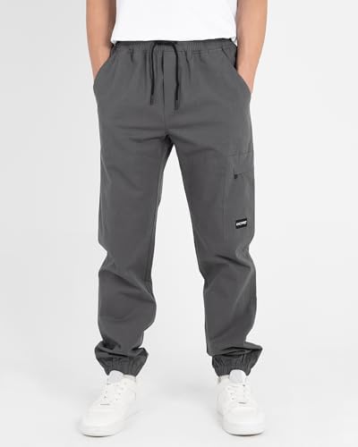 YoungSoul Boys Cargo Trousers Elasticated Waist Kids School Joggers Pants With Multi Pockets