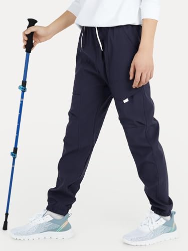 YoungSoul Boys Waterproof Cargo Trousers Elasticated Waist Kids School Hiking Outdoor Joggers