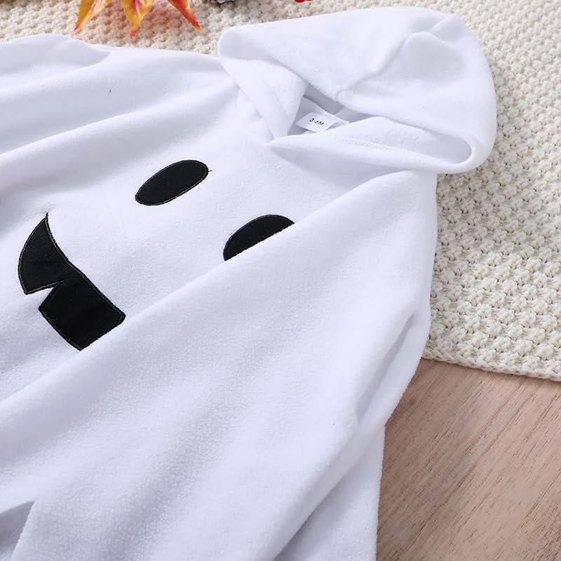 YYDSTYLE Toddler Baby Boys Girls Halloween Costume Ghost Cloak Hooded Top Black Pants Boo Spooky Ghost Costume Cosplay Clothes
