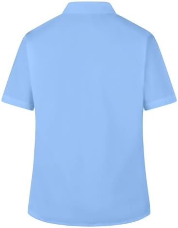 ZECO (2 Pack) Girls Short Sleeve Revere Collar School Shirts (4-16+ Years)